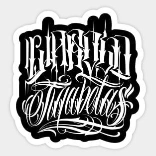 LETTERING FONT TATTOO Sticker